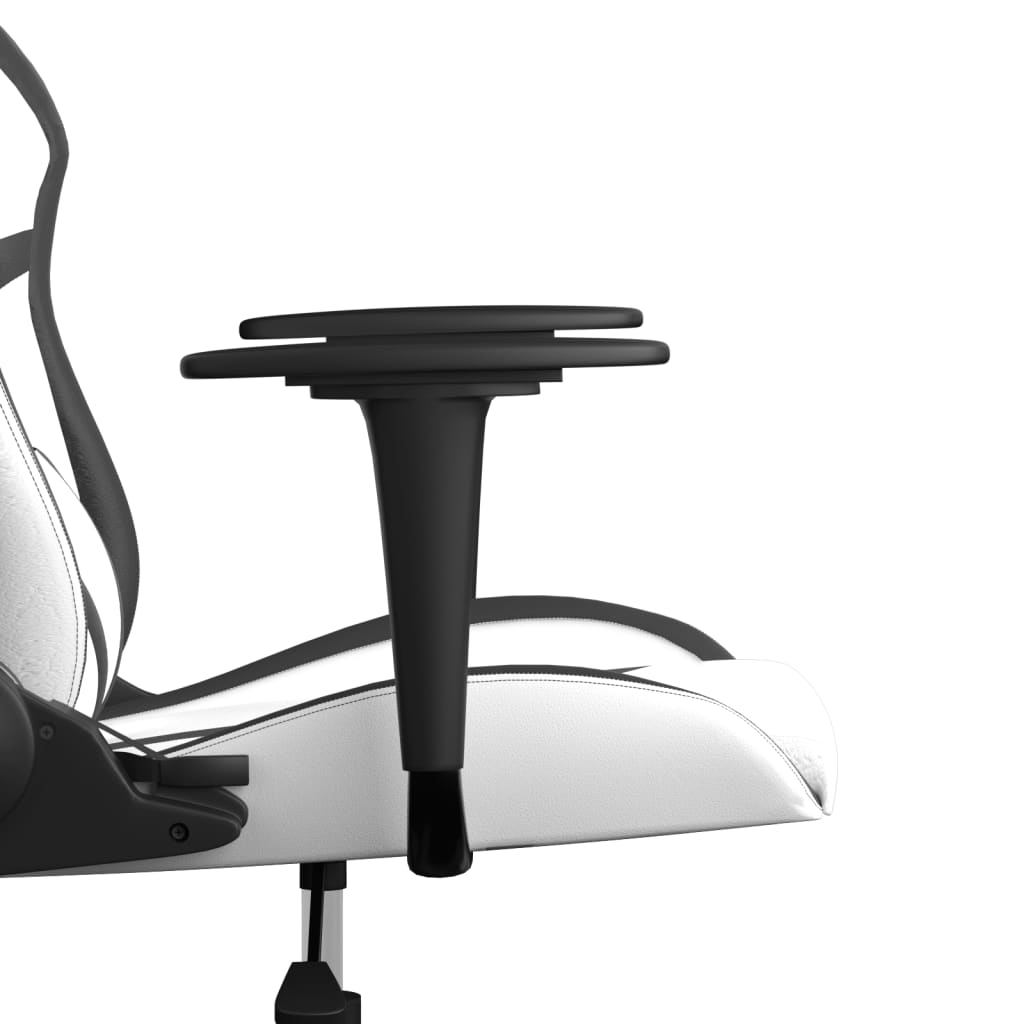 Massage gamestoel kunstleer wit en zwart is nu te koop bij PeponiXL, paradijselijk wonen!