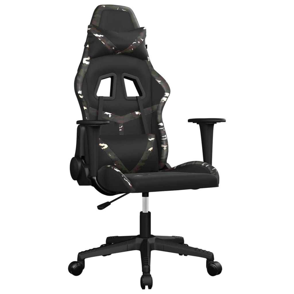 Massage gamestoel kunstleer zwart en camouflage is nu te koop bij PeponiXL, paradijselijk wonen!