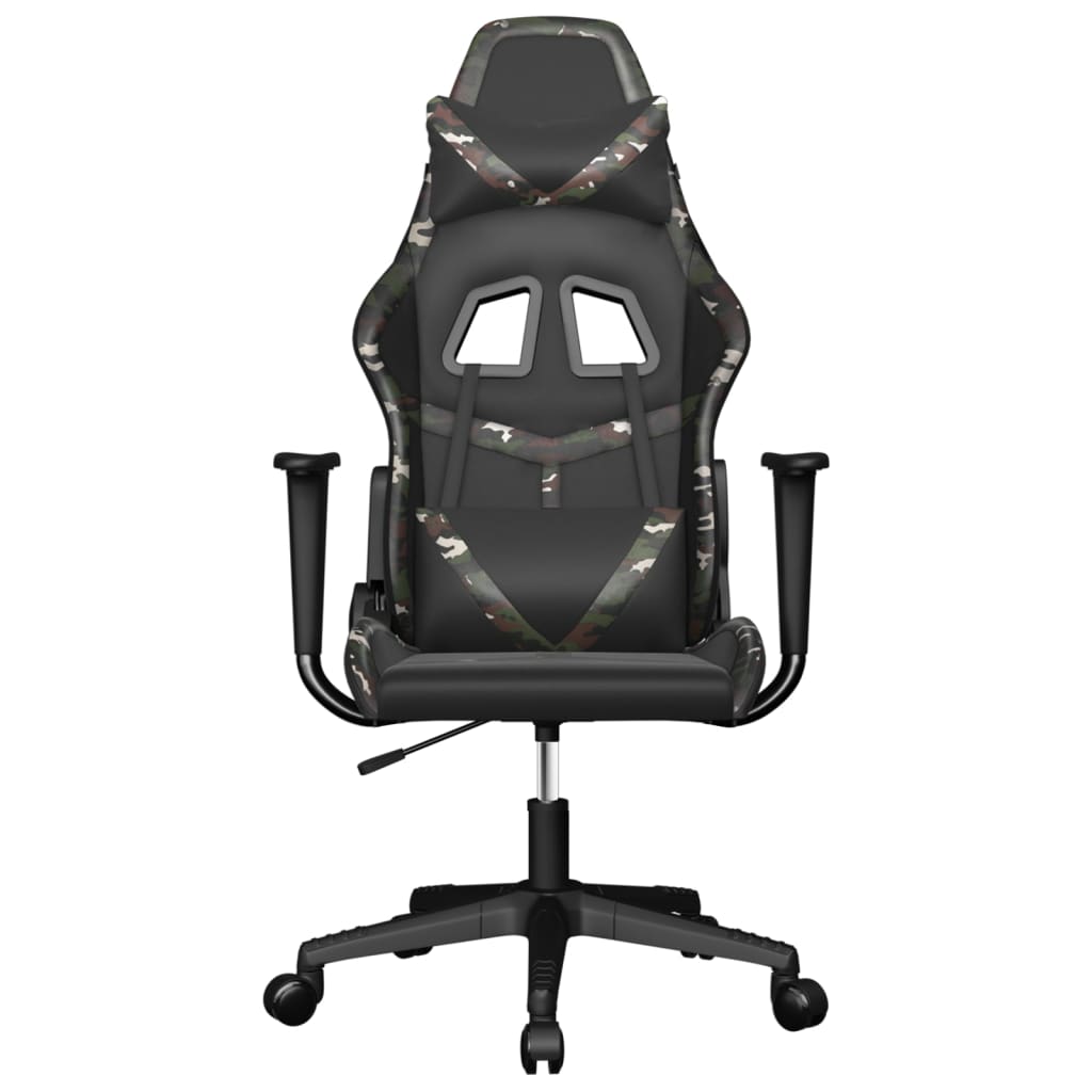 Massage gamestoel kunstleer zwart en camouflage is nu te koop bij PeponiXL, paradijselijk wonen!