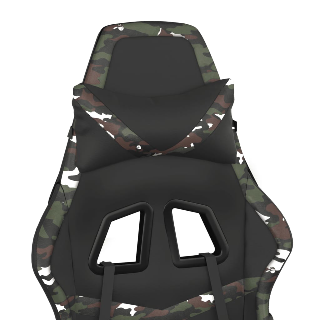 Massage gamestoel kunstleer zwart en camouflage is nu te koop bij PeponiXL, paradijselijk wonen!