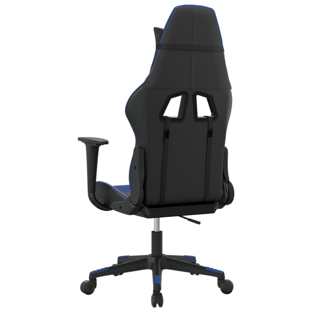 Massage gamestoel kunstleer zwart en blauw is nu te koop bij PeponiXL, paradijselijk wonen!