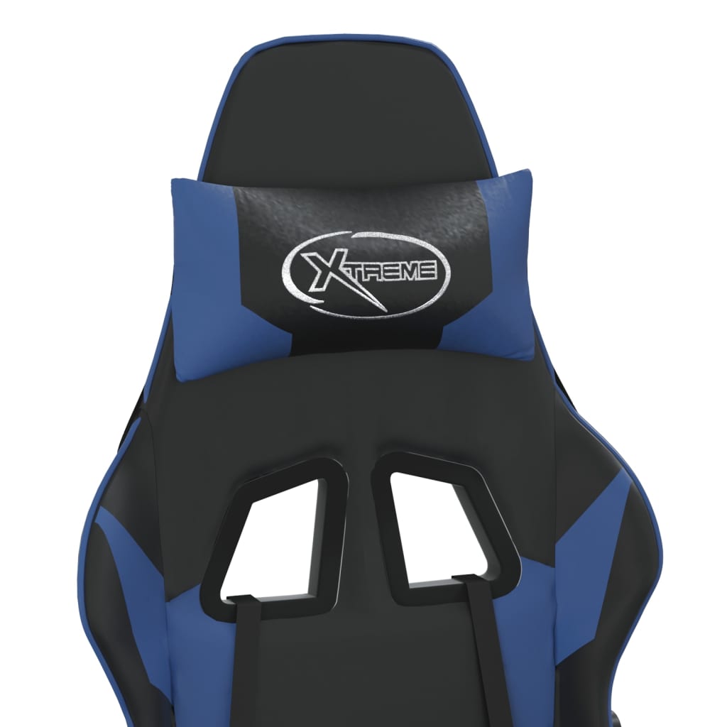 Massage gamestoel kunstleer zwart en blauw is nu te koop bij PeponiXL, paradijselijk wonen!