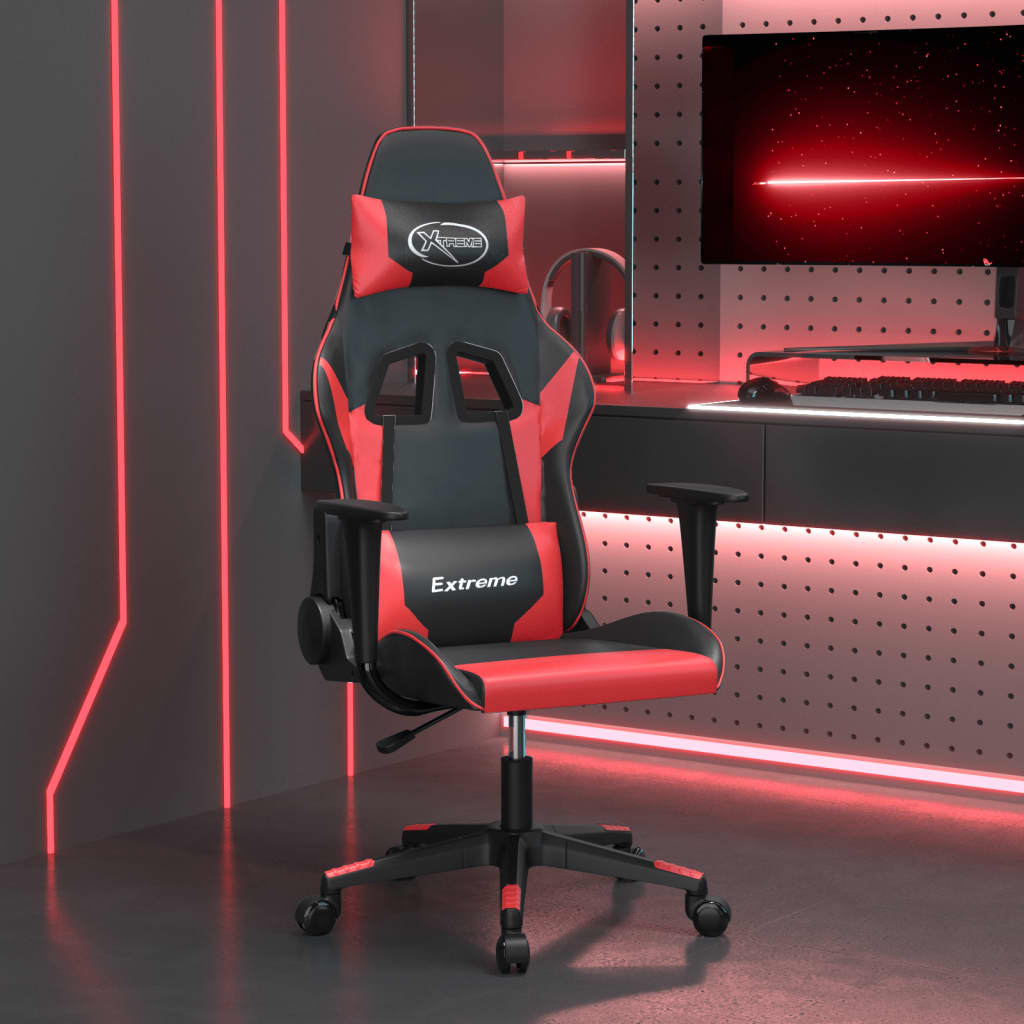 Massage gamestoel kunstleer zwart en rood is nu te koop bij PeponiXL, paradijselijk wonen!