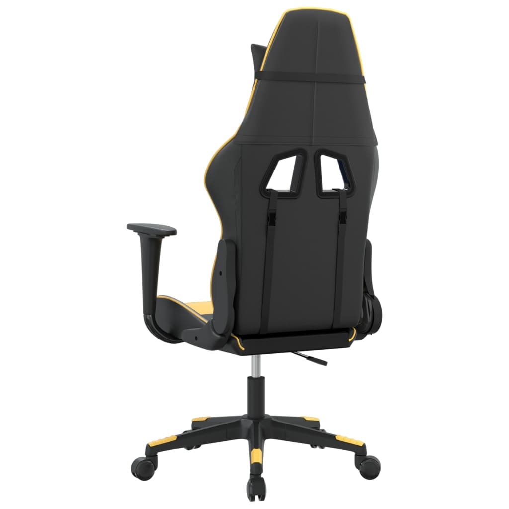 Massage gamestoel kunstleer zwart en goudkleurig is nu te koop bij PeponiXL, paradijselijk wonen!