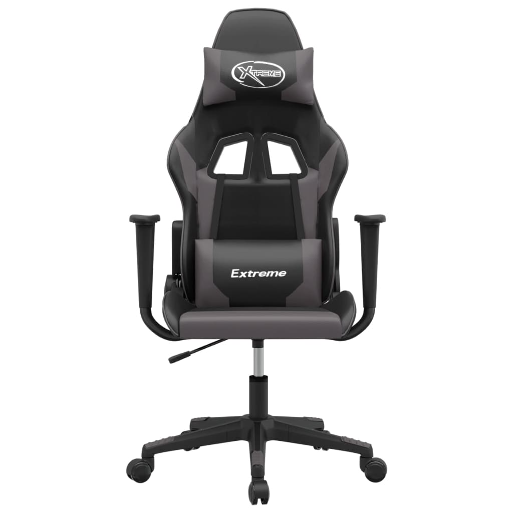 Massage gamestoel kunstleer zwart en grijs is nu te koop bij PeponiXL, paradijselijk wonen!