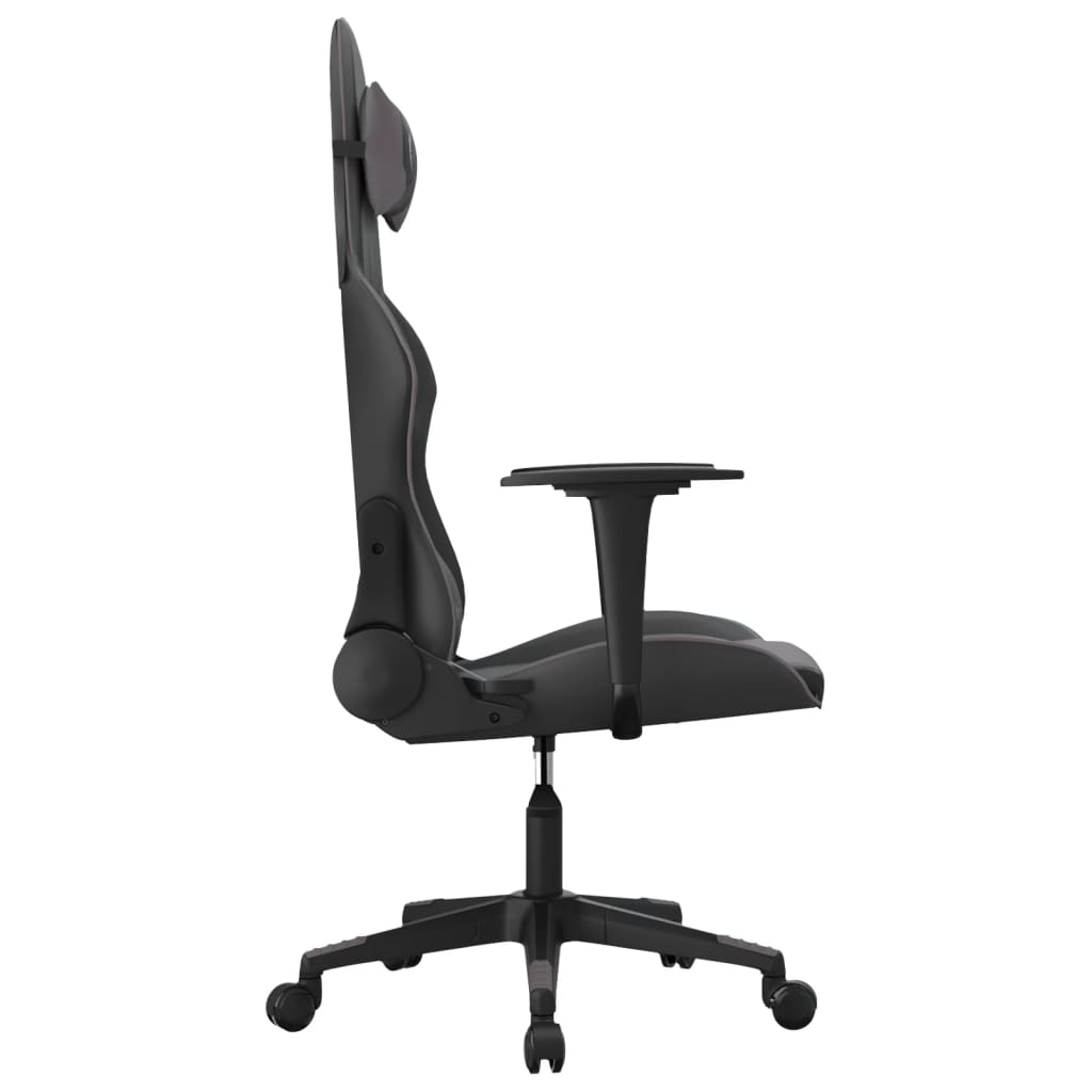 Massage gamestoel kunstleer zwart en grijs is nu te koop bij PeponiXL, paradijselijk wonen!