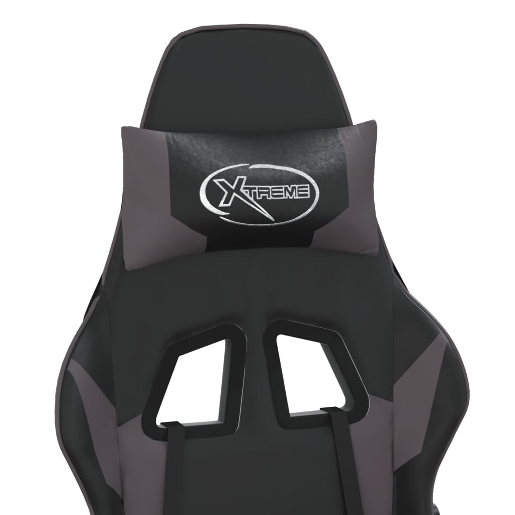 Massage gamestoel kunstleer zwart en grijs is nu te koop bij PeponiXL, paradijselijk wonen!
