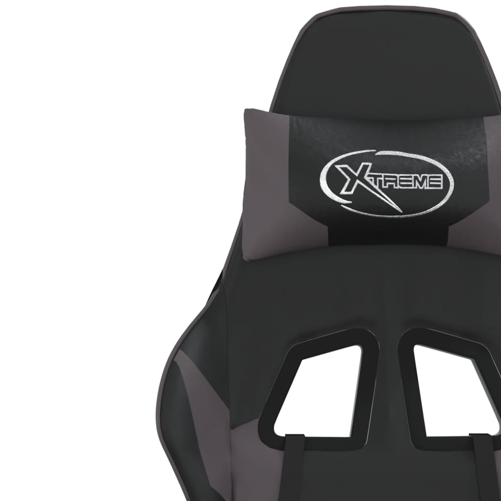 Massage gamestoel kunstleer zwart en grijs is nu te koop bij PeponiXL, paradijselijk wonen!