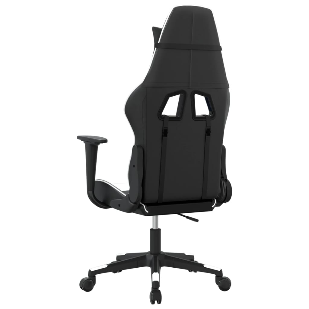 Massage gamestoel kunstleer zwart en wit is nu te koop bij PeponiXL, paradijselijk wonen!