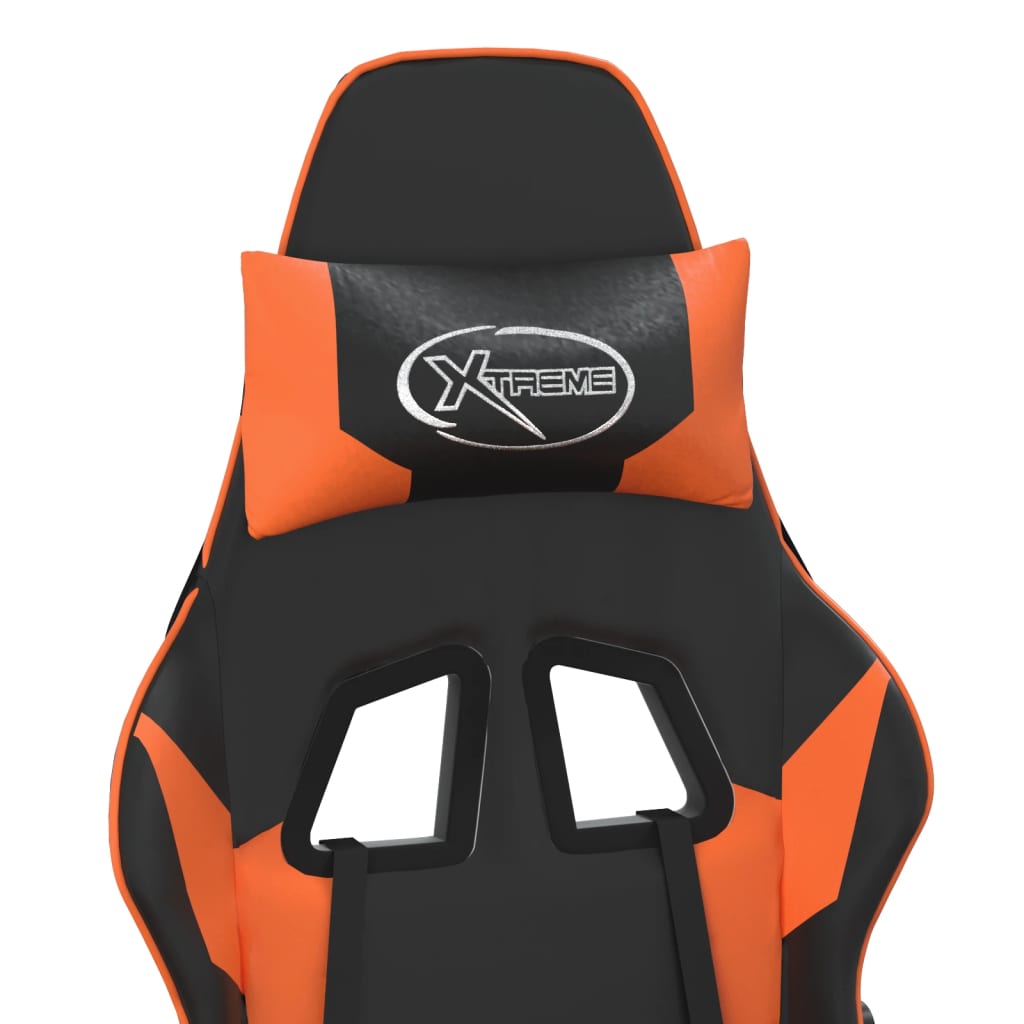 Massage gamestoel kunstleer zwart en oranje is nu te koop bij PeponiXL, paradijselijk wonen!