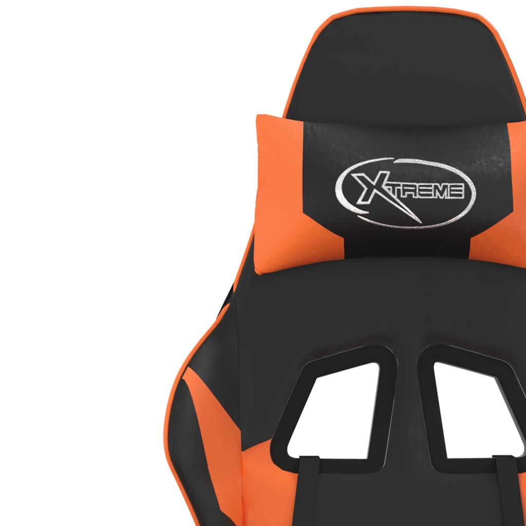 Massage gamestoel kunstleer zwart en oranje is nu te koop bij PeponiXL, paradijselijk wonen!