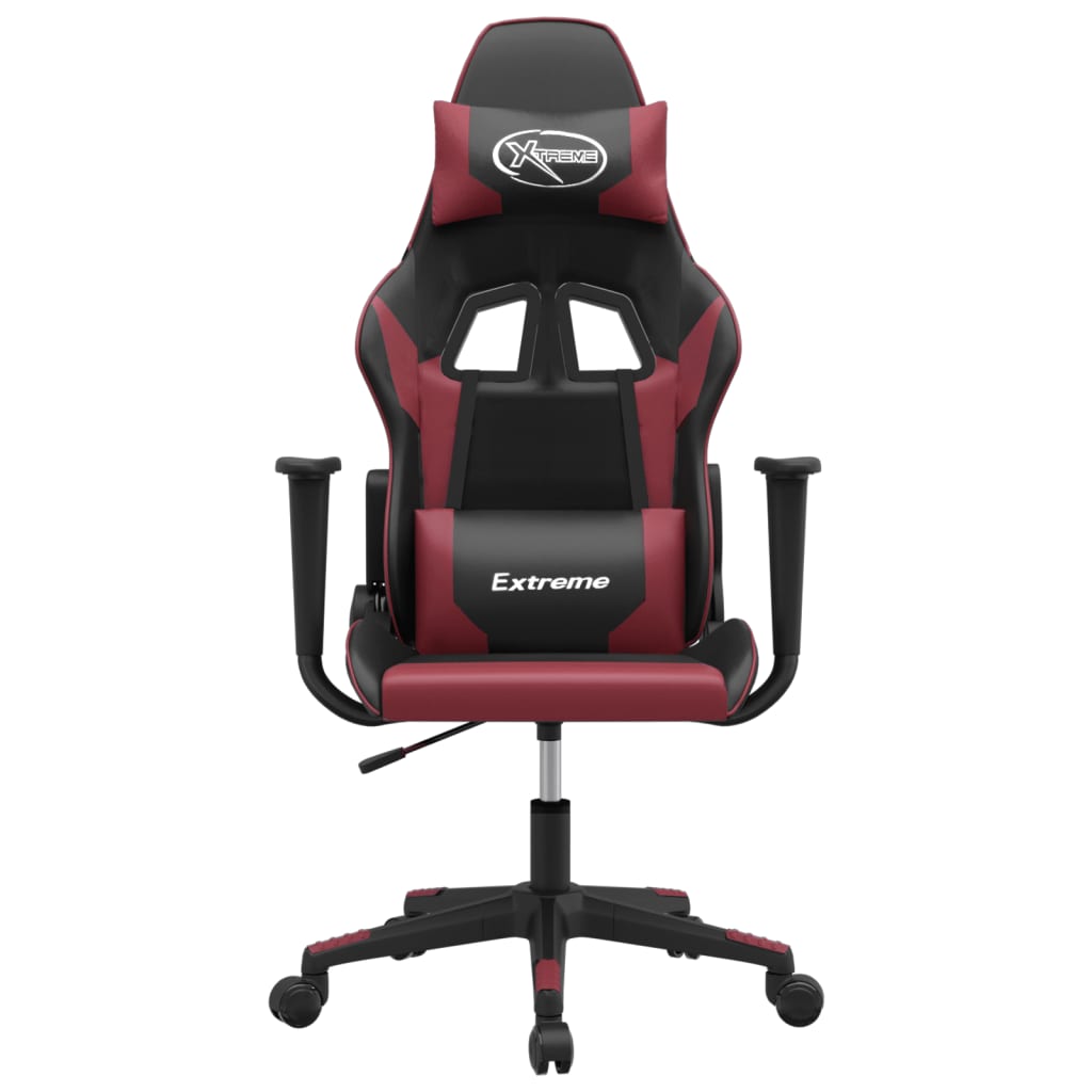 Massage gamestoel kunstleer zwart en wijnrood is nu te koop bij PeponiXL, paradijselijk wonen!