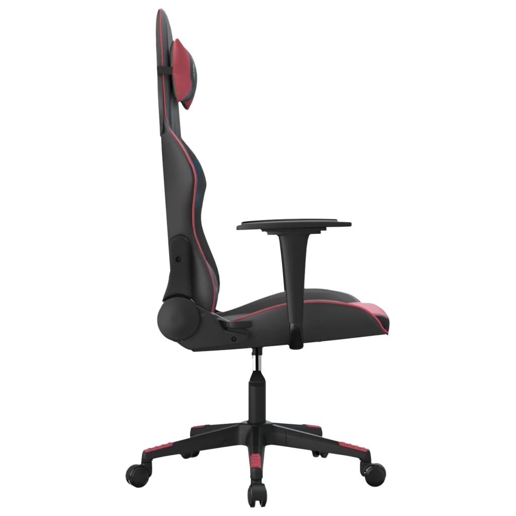 Massage gamestoel kunstleer zwart en wijnrood is nu te koop bij PeponiXL, paradijselijk wonen!