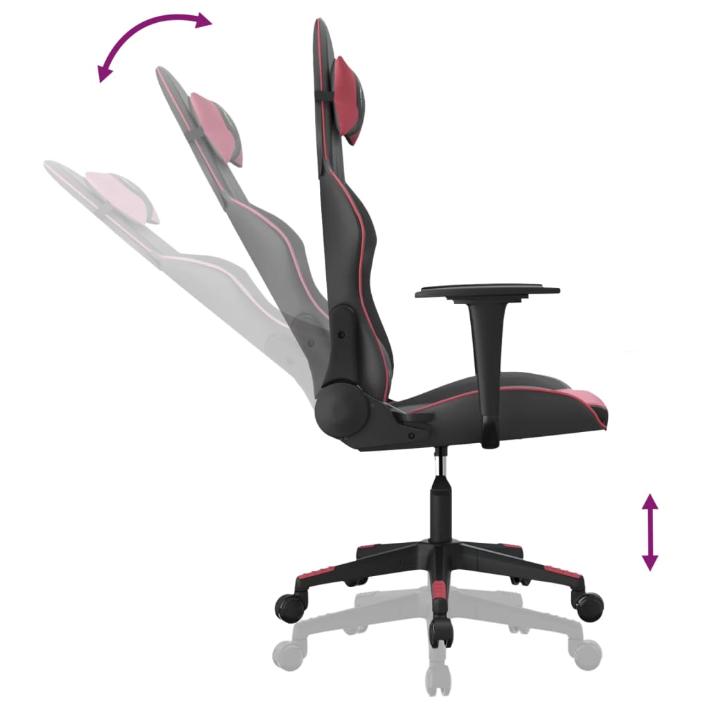 Massage gamestoel kunstleer zwart en wijnrood is nu te koop bij PeponiXL, paradijselijk wonen!