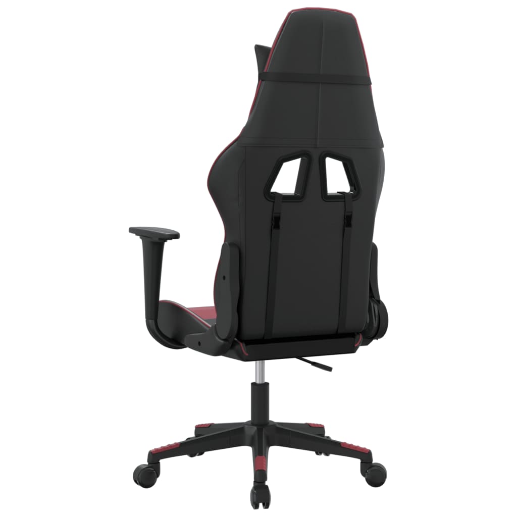 Massage gamestoel kunstleer zwart en wijnrood is nu te koop bij PeponiXL, paradijselijk wonen!