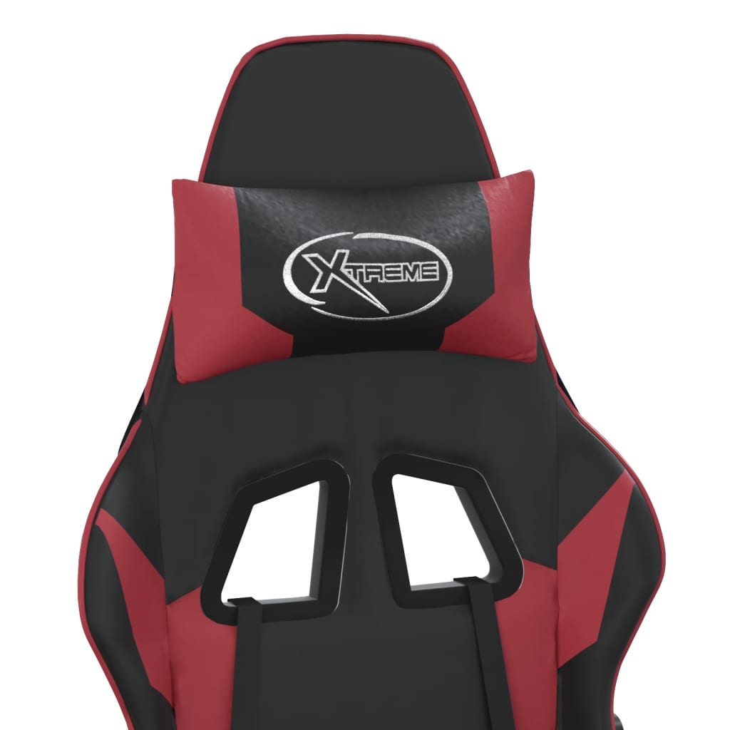 Massage gamestoel kunstleer zwart en wijnrood is nu te koop bij PeponiXL, paradijselijk wonen!