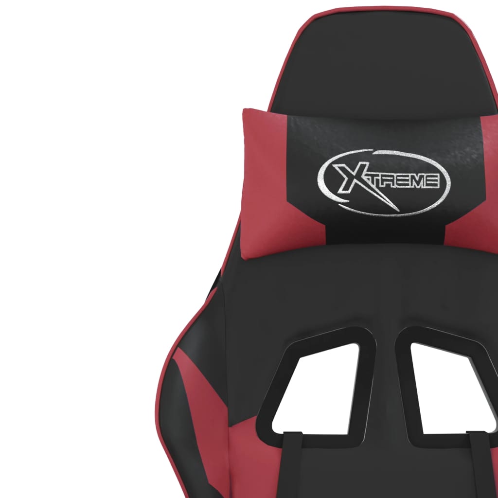 Massage gamestoel kunstleer zwart en wijnrood is nu te koop bij PeponiXL, paradijselijk wonen!