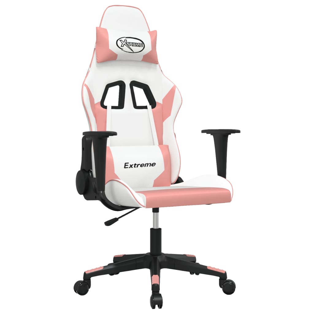 Massage gamestoel kunstleer wit en roze is nu te koop bij PeponiXL, paradijselijk wonen!