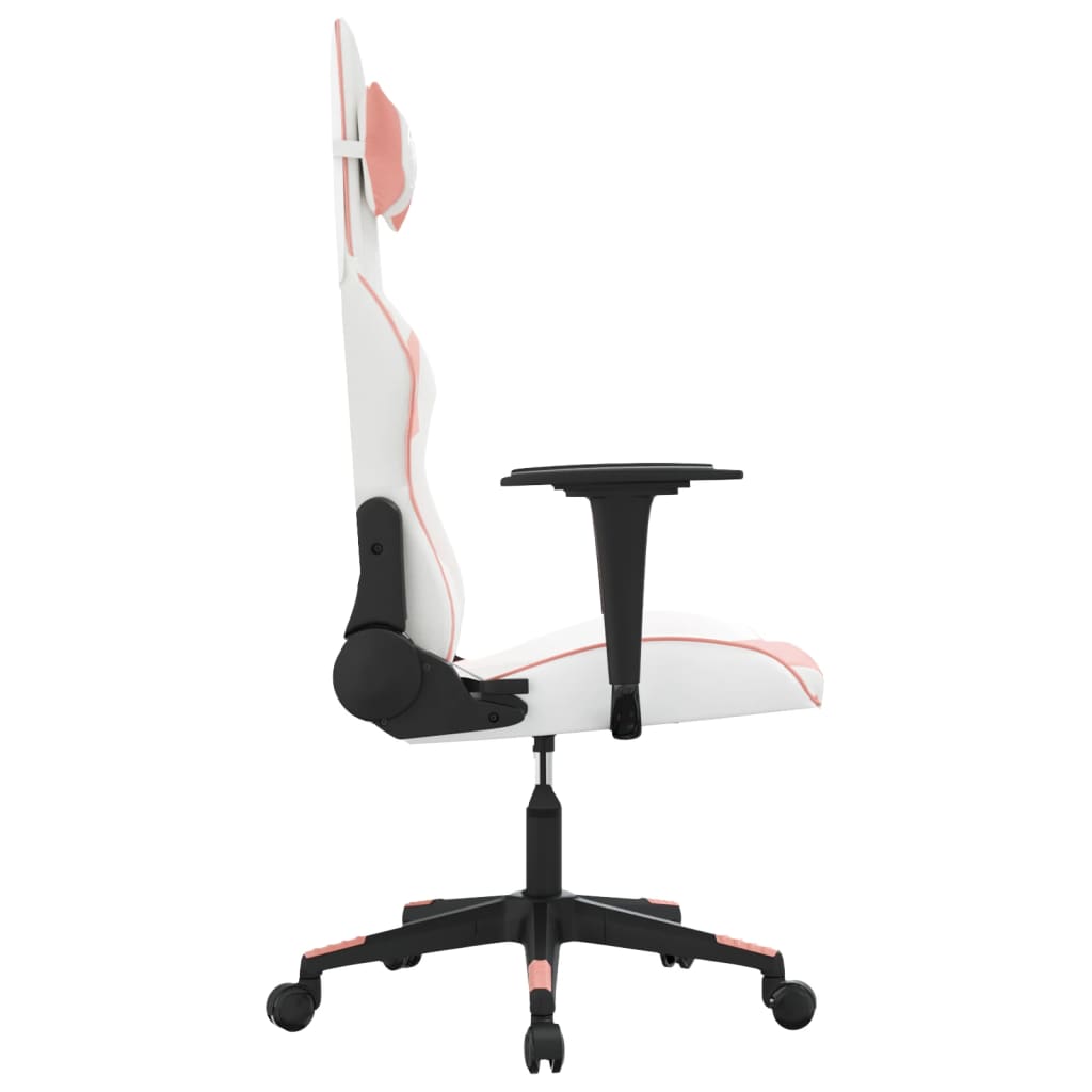 Massage gamestoel kunstleer wit en roze is nu te koop bij PeponiXL, paradijselijk wonen!