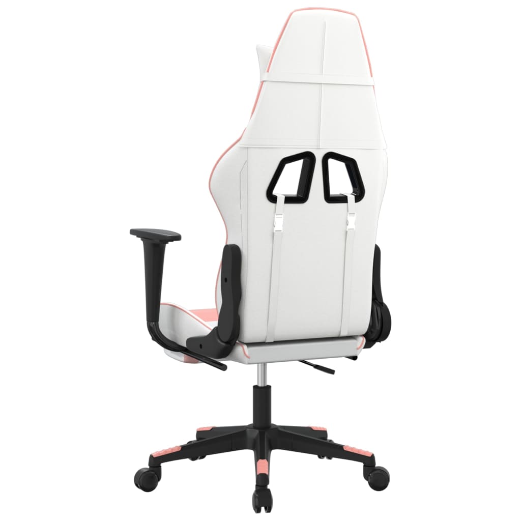 Massage gamestoel kunstleer wit en roze is nu te koop bij PeponiXL, paradijselijk wonen!