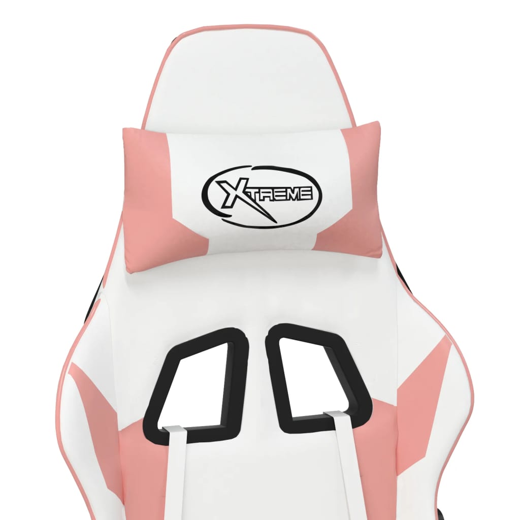 Massage gamestoel kunstleer wit en roze is nu te koop bij PeponiXL, paradijselijk wonen!