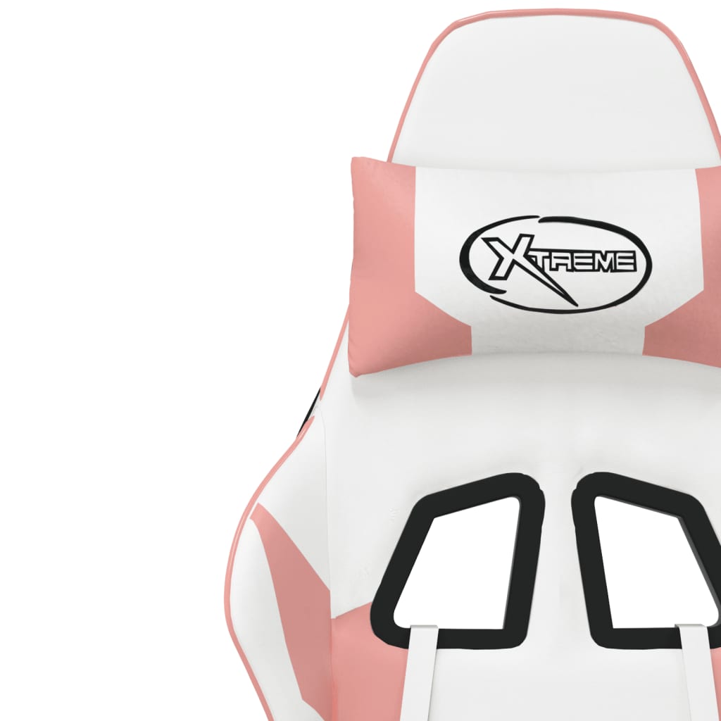 Massage gamestoel kunstleer wit en roze is nu te koop bij PeponiXL, paradijselijk wonen!