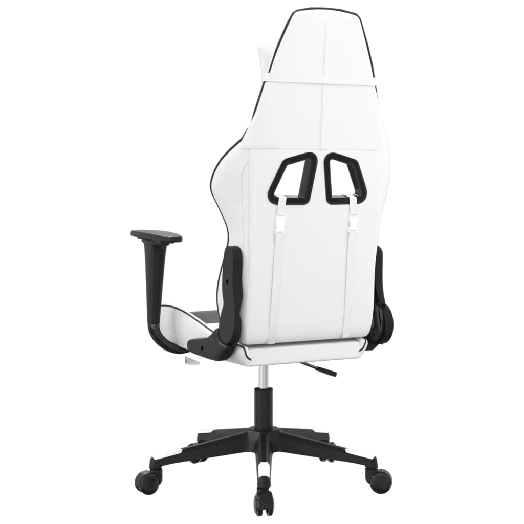 Massage gamestoel kunstleer wit en zwart is nu te koop bij PeponiXL, paradijselijk wonen!
