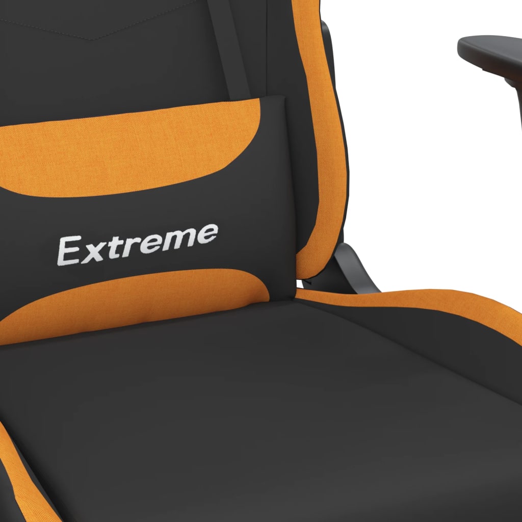 Massage gamestoel stof zwart en oranje is nu te koop bij PeponiXL, paradijselijk wonen!