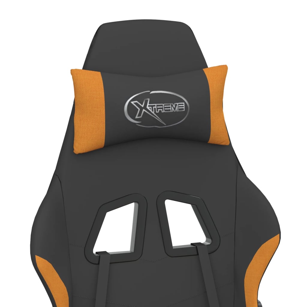 Massage gamestoel stof zwart en oranje is nu te koop bij PeponiXL, paradijselijk wonen!