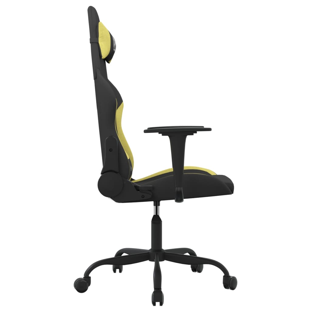 Massage gamestoel stof zwart en lichtgroen is nu te koop bij PeponiXL, paradijselijk wonen!