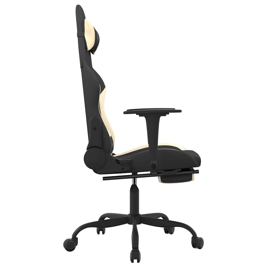 Gamestoel met voetensteun en massagefunctie stof zwart en rood is nu te koop bij PeponiXL, paradijselijk wonen!