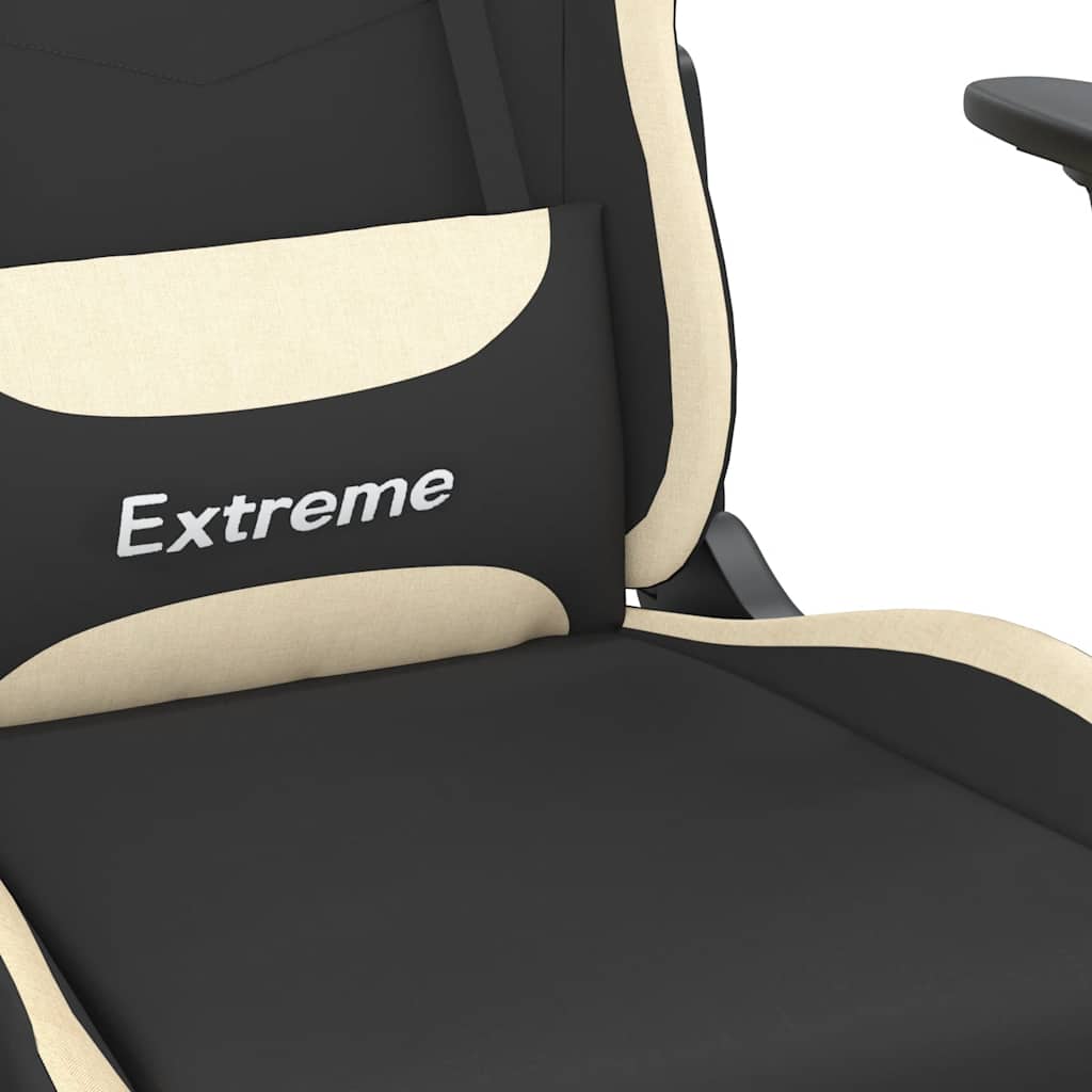 Gamestoel met voetensteun en massagefunctie stof zwart en rood is nu te koop bij PeponiXL, paradijselijk wonen!