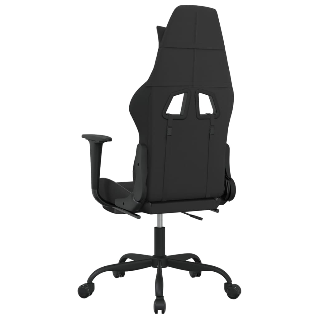 Massage gamestoel met voetensteun stof zwart en lichtgrijs is nu te koop bij PeponiXL, paradijselijk wonen!