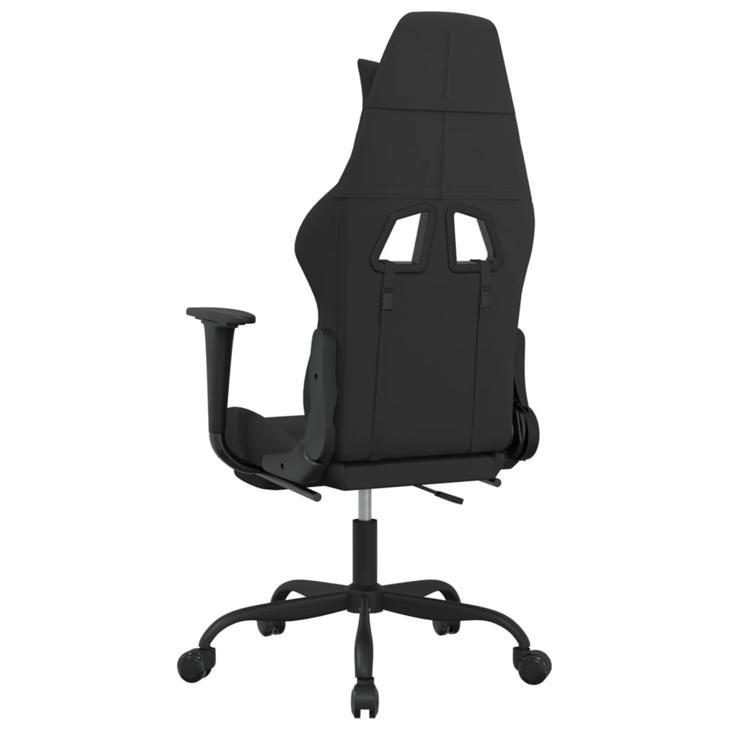 Massage gamestoel met voetensteun stof zwart is nu te koop bij PeponiXL, paradijselijk wonen!