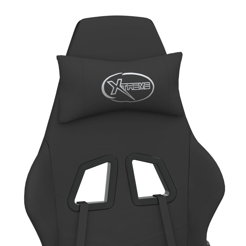 Massage gamestoel met voetensteun stof zwart is nu te koop bij PeponiXL, paradijselijk wonen!
