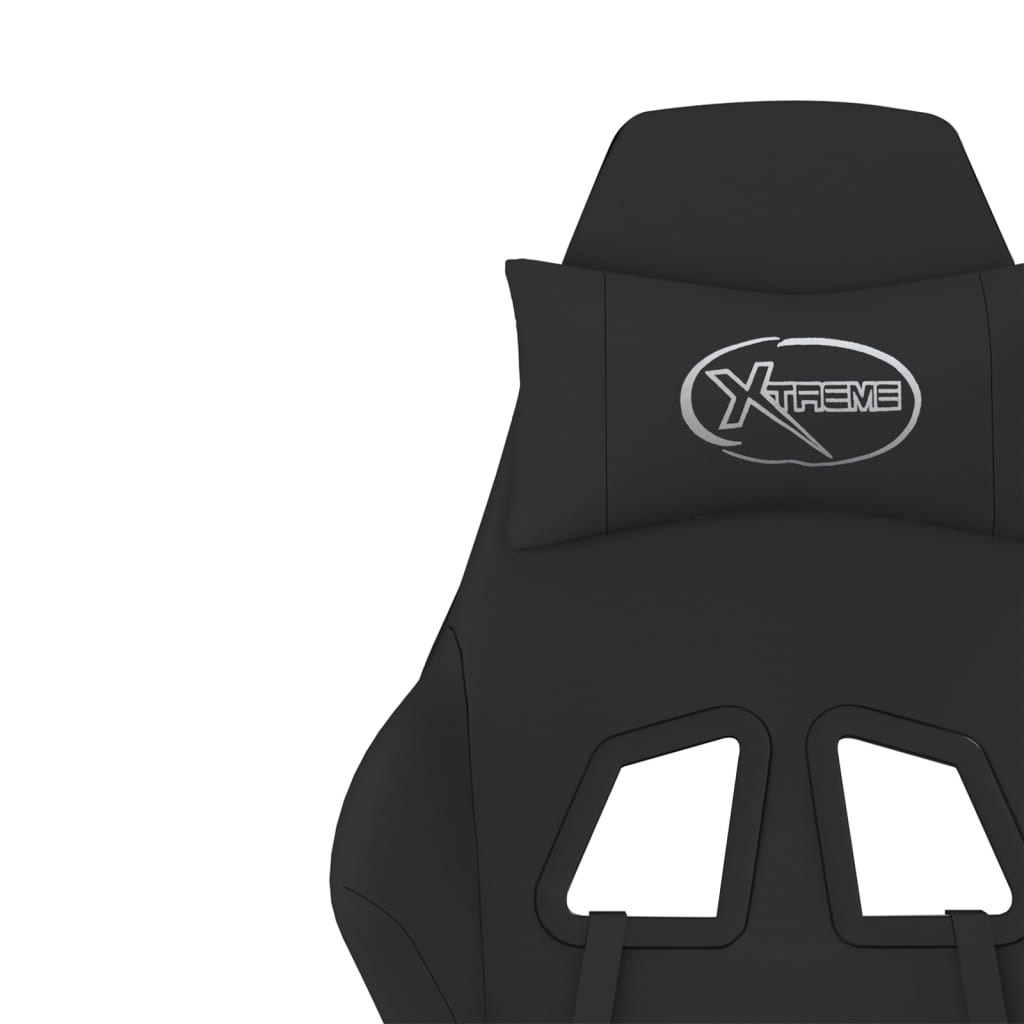 Massage gamestoel met voetensteun stof zwart is nu te koop bij PeponiXL, paradijselijk wonen!