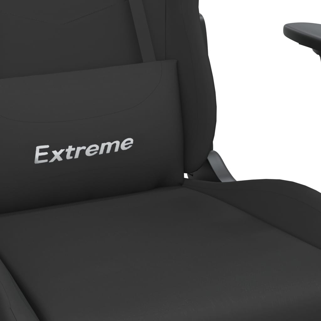 Massage gamestoel met voetensteun stof zwart is nu te koop bij PeponiXL, paradijselijk wonen!