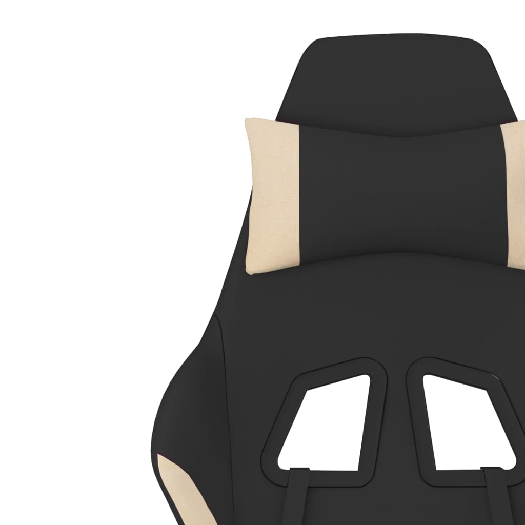 Massage gamestoel stof zwart en crèmekleurig is nu te koop bij PeponiXL, paradijselijk wonen!