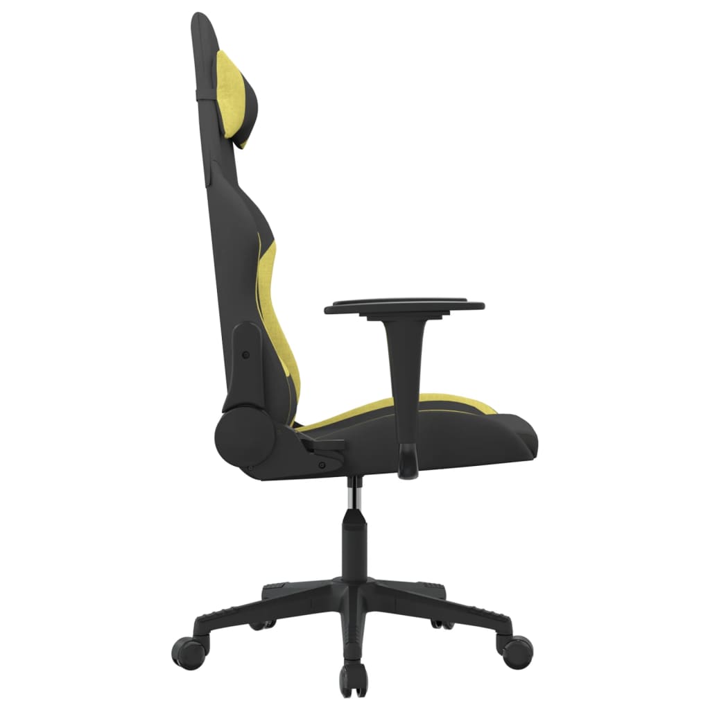 Massage gamestoel stof zwart en lichtgroen is nu te koop bij PeponiXL, paradijselijk wonen!