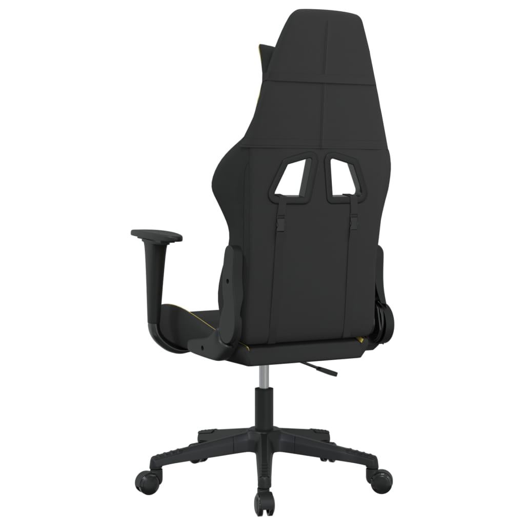 Massage gamestoel stof zwart en lichtgroen is nu te koop bij PeponiXL, paradijselijk wonen!