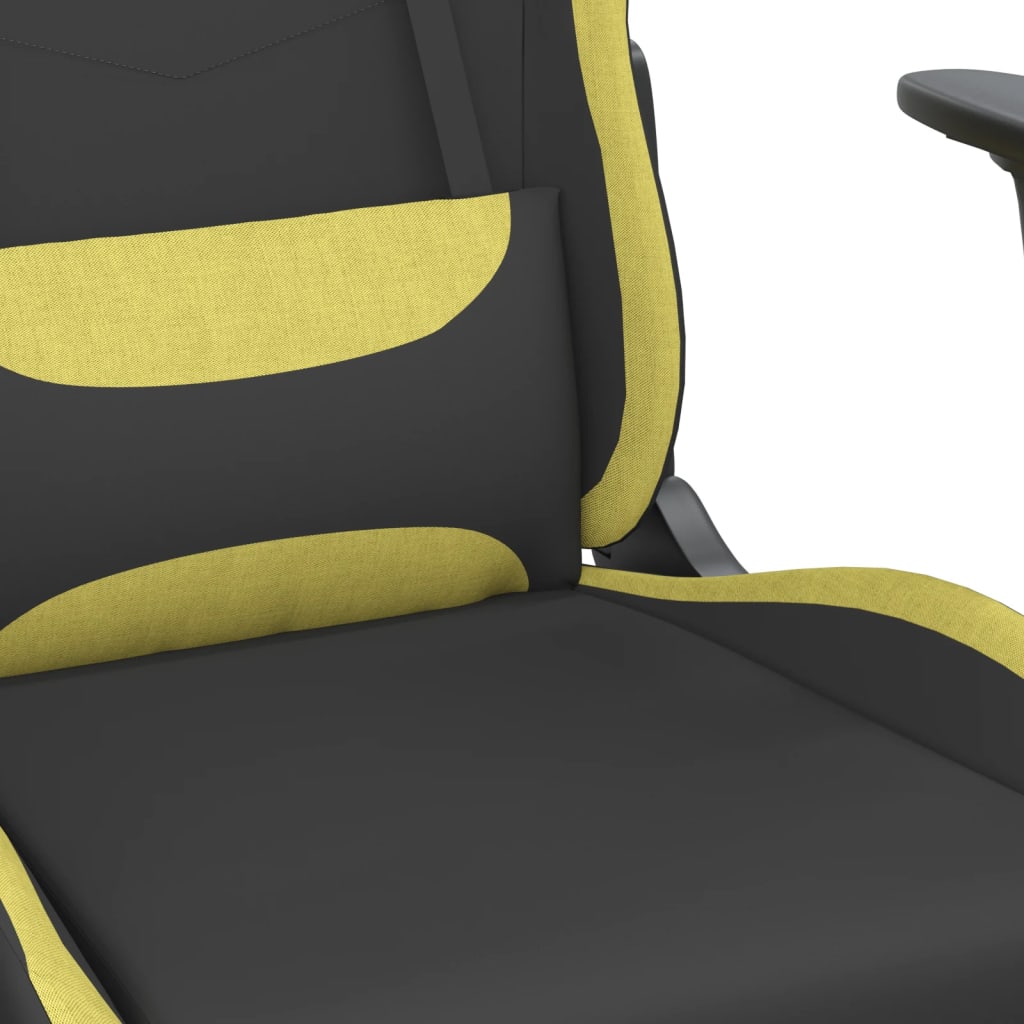 Massage gamestoel stof zwart en lichtgroen is nu te koop bij PeponiXL, paradijselijk wonen!