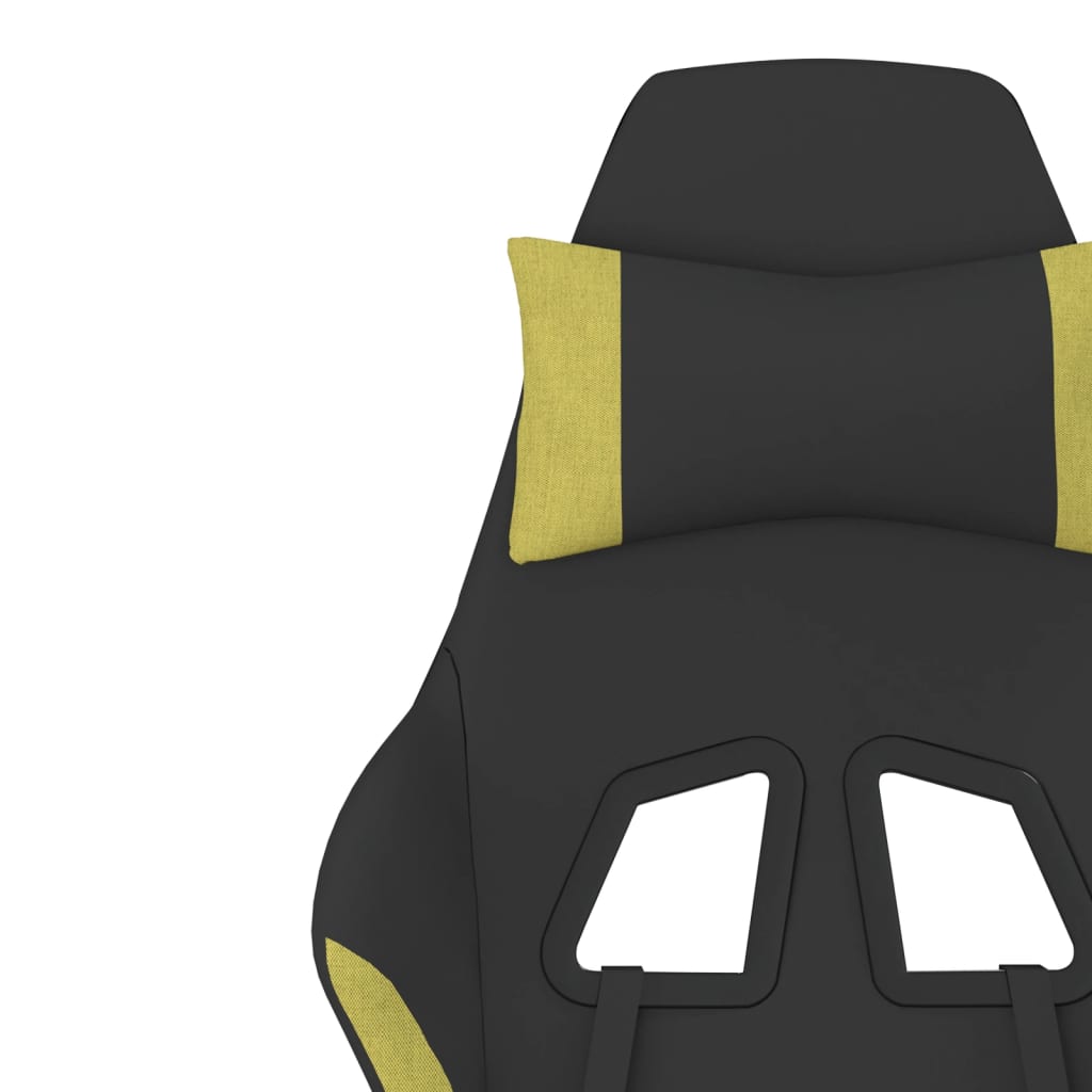 Massage gamestoel stof zwart en lichtgroen is nu te koop bij PeponiXL, paradijselijk wonen!