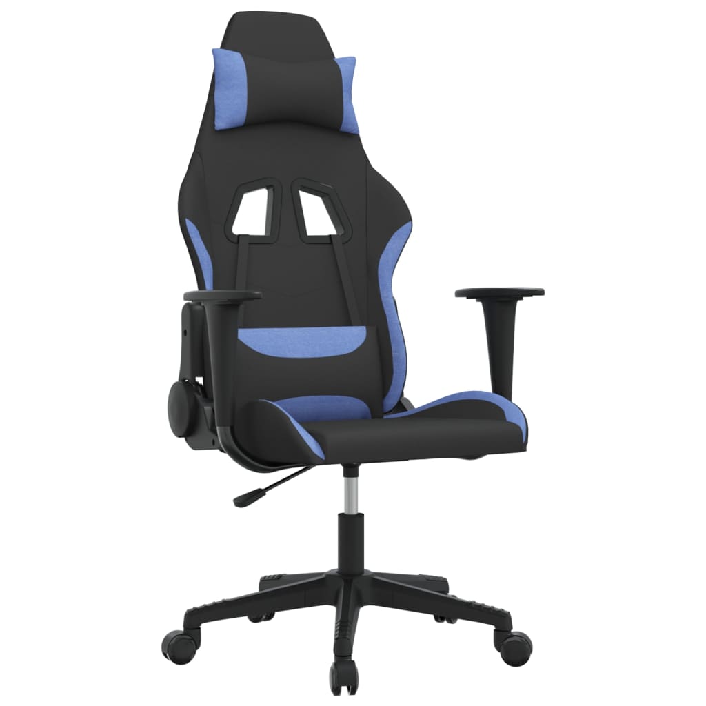 Massage gamestoel stof zwart en blauw is nu te koop bij PeponiXL, paradijselijk wonen!