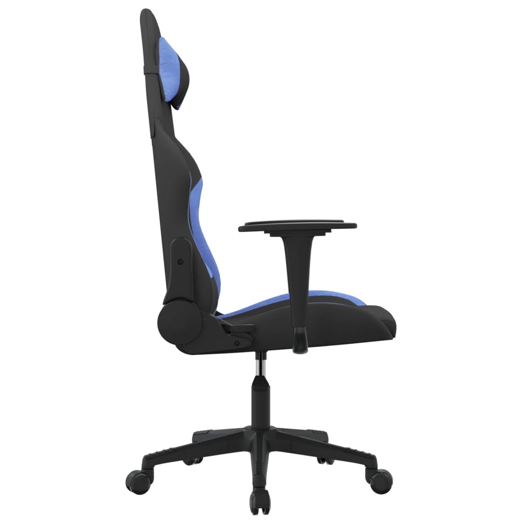 Massage gamestoel stof zwart en blauw is nu te koop bij PeponiXL, paradijselijk wonen!