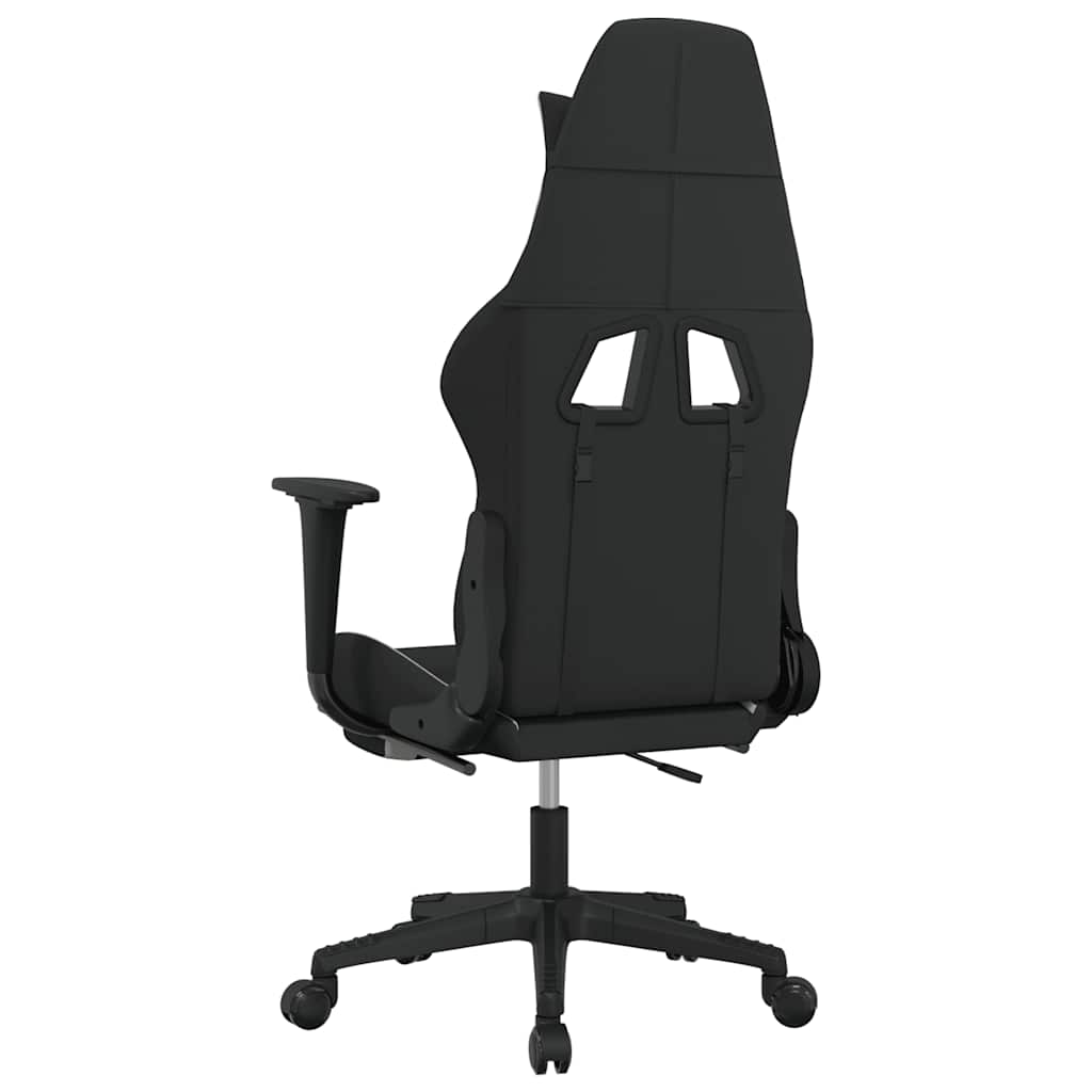 Gamestoel met voetensteun en massagefunctie stof zwart en rood is nu te koop bij PeponiXL, paradijselijk wonen!