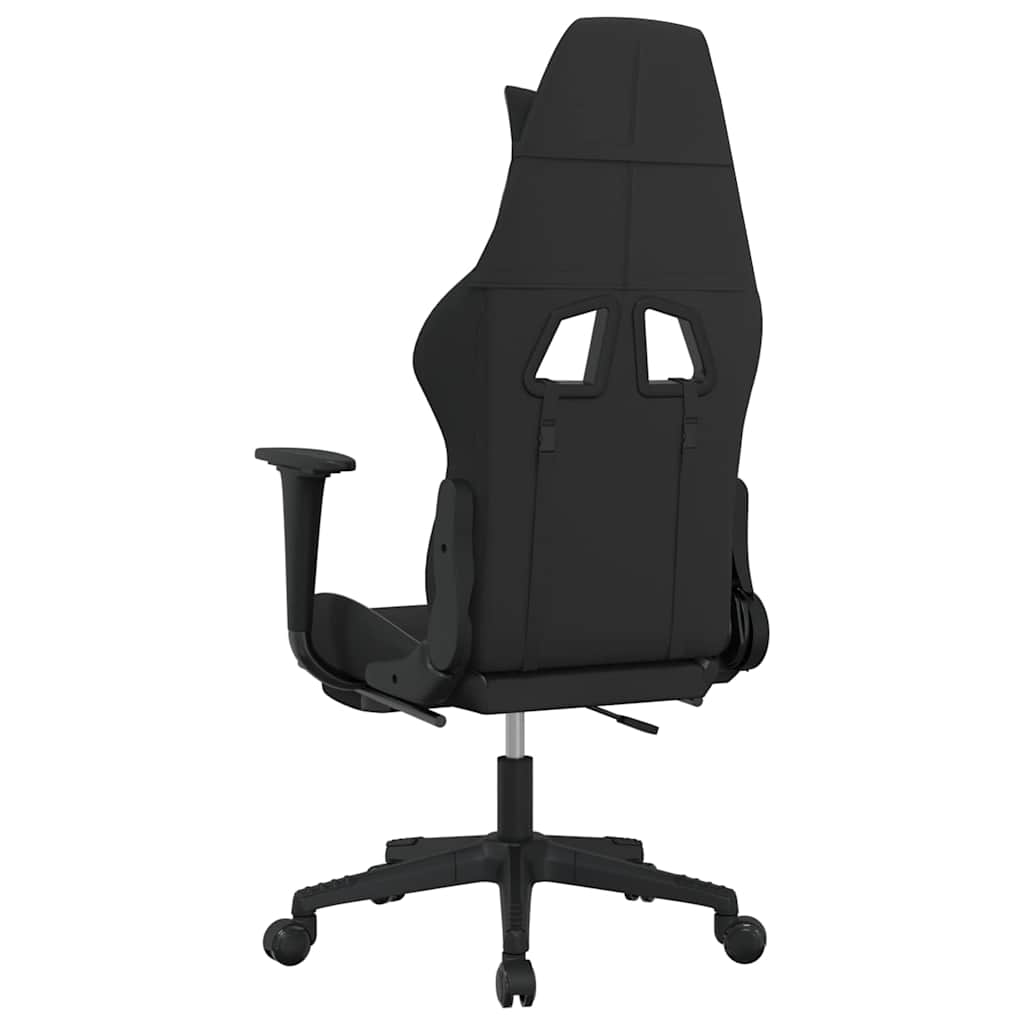 Massage gamestoel met voetensteun stof zwart en lichtgrijs is nu te koop bij PeponiXL, paradijselijk wonen!