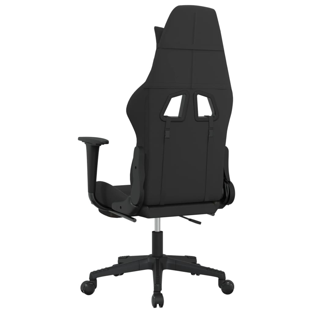 Massage gamestoel met voetensteun stof zwart en taupe is nu te koop bij PeponiXL, paradijselijk wonen!