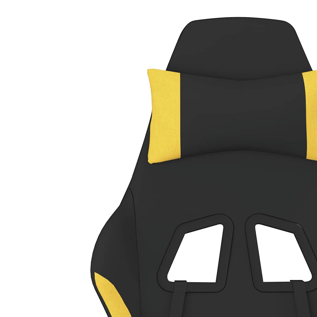 Massage gamestoel met voetensteun stof zwart en geel is nu te koop bij PeponiXL, paradijselijk wonen!