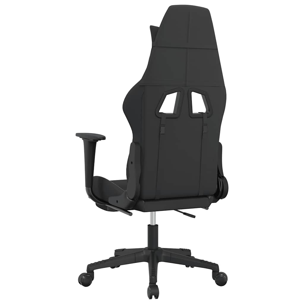 Massage gamestoel met voetensteun stof zwart en blauw is nu te koop bij PeponiXL, paradijselijk wonen!