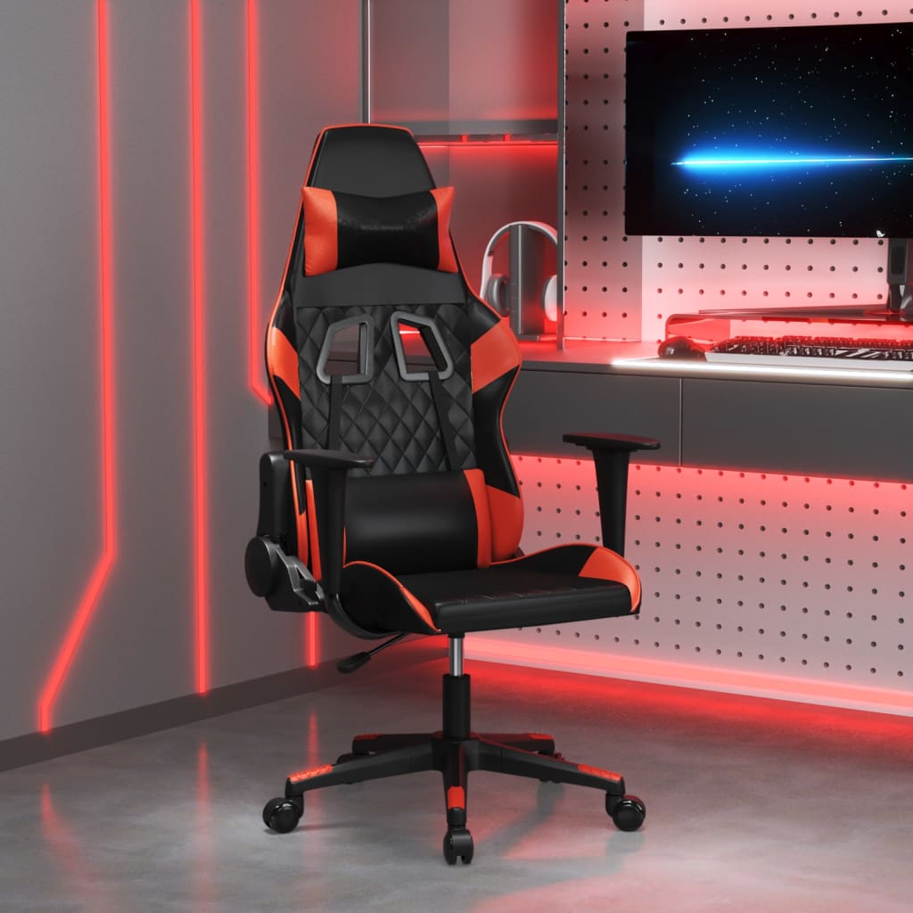 Massage gamestoel kunstleer zwart en rood is nu te koop bij PeponiXL, paradijselijk wonen!